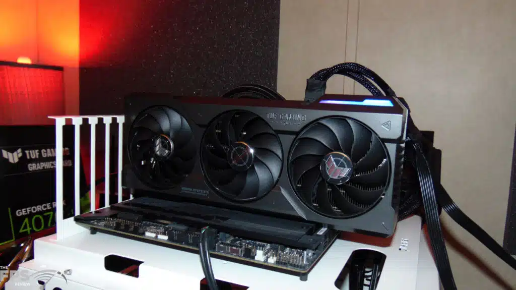 ASUS TUF Gaming GeForce RTX 4070 Ti 12GB OC Edition Installed in Computer Front View