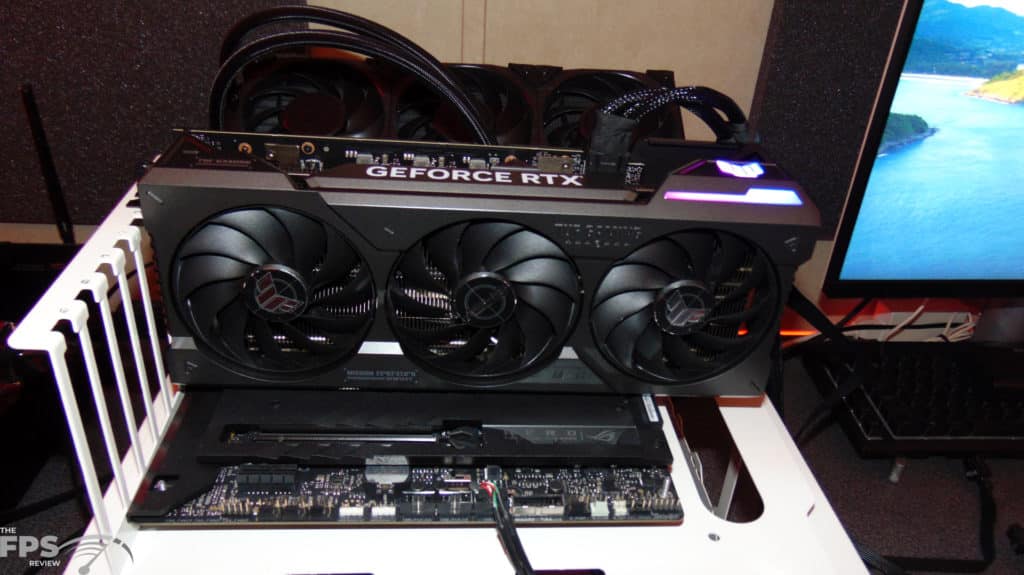 ASUS TUF Gaming GeForce RTX 4070 Ti 12GB OC Edition Installed in Computer Angled View