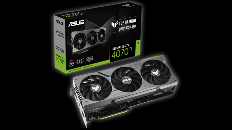 ASUS TUF Gaming GeForce RTX 4070 Ti 12GB OC Edition Video Card and Box