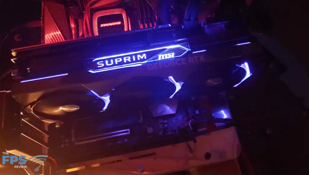 MSI GeForce RTX 4080 16GB SUPRIM X: in computer front