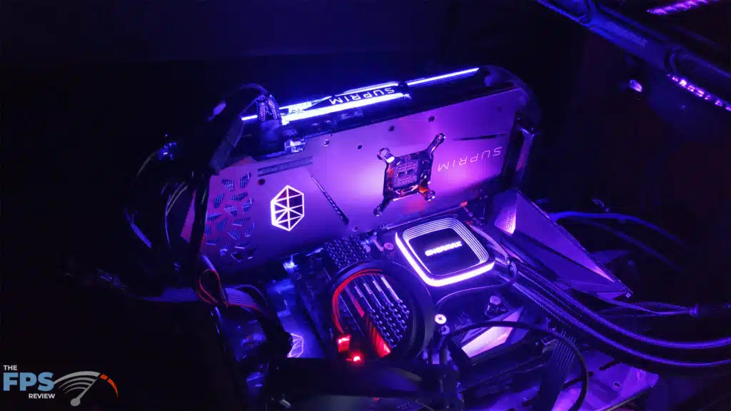 MSI GeForce RTX 4080 16GB SUPRIM X: in computer back side