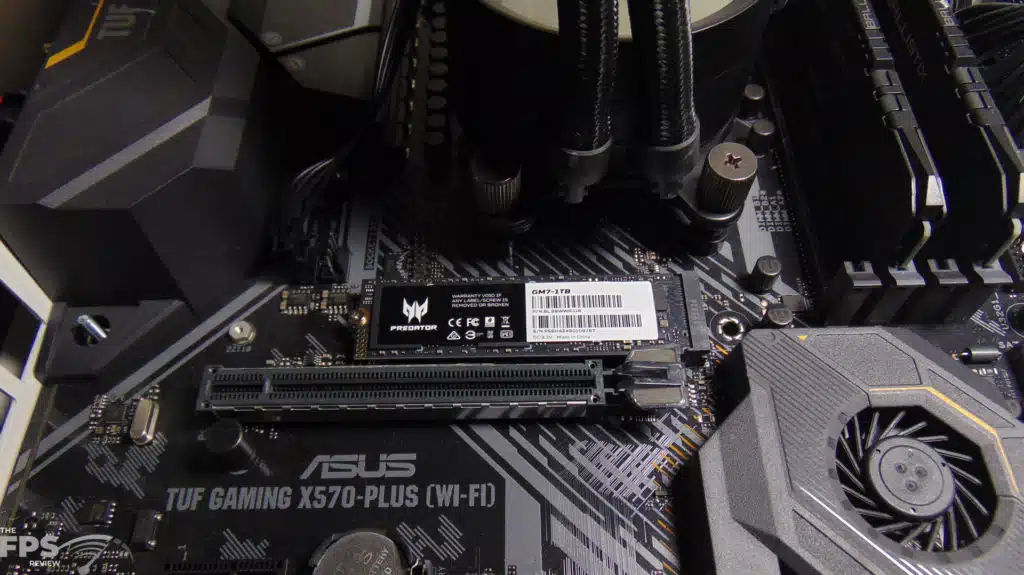 Acer Predator 1TB Gen4 x4 M.2 SSD Installed on Motherboard