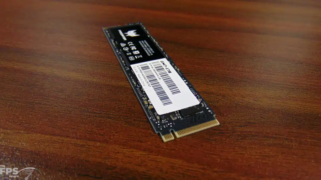 Acer Predator 1TB Gen4 x4 M.2 SSD Top View Angled
