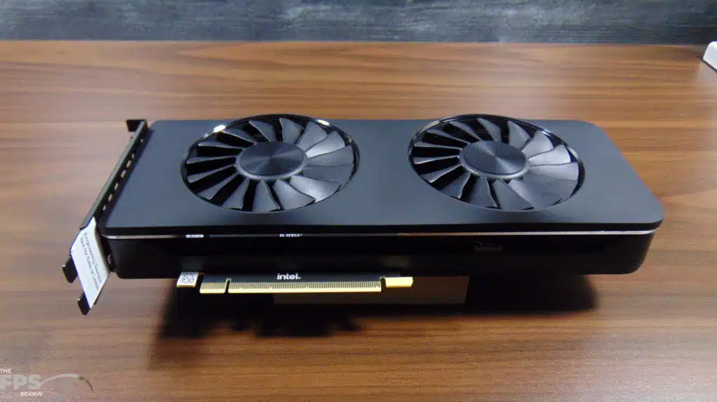 Intel Arc A750 Limited Edition Video Card Top of Card