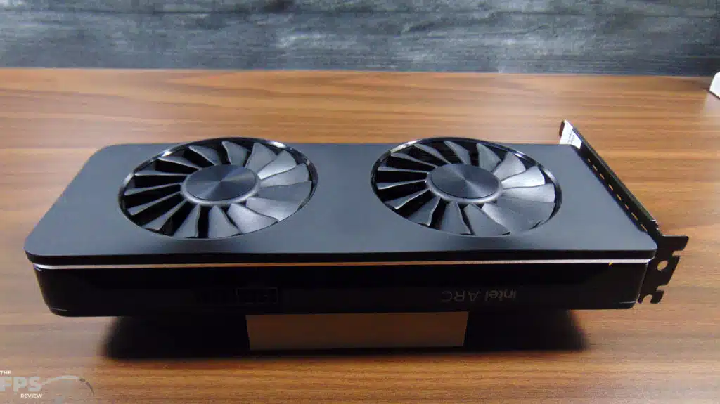 Intel Arc A750 Limited Edition Video Card Top of Card