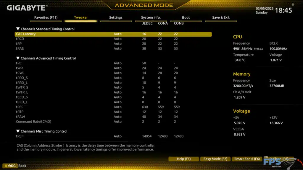 GIGABYTE Z690 GAMING X UEFI BIOS Image.