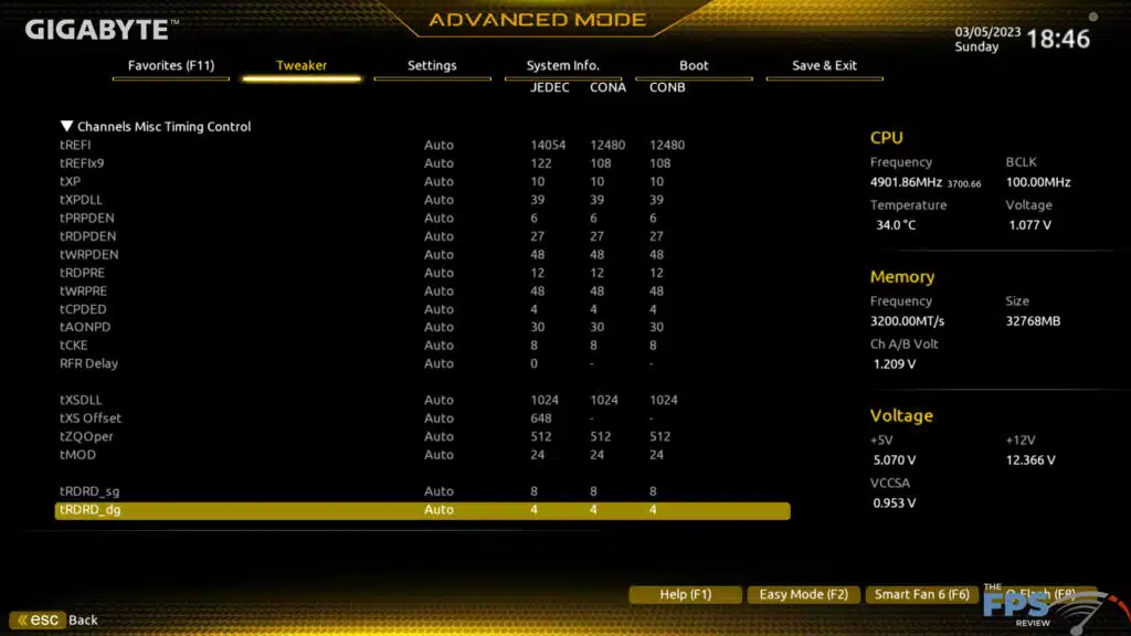 GIGABYTE Z690 GAMING X UEFI BIOS Image.