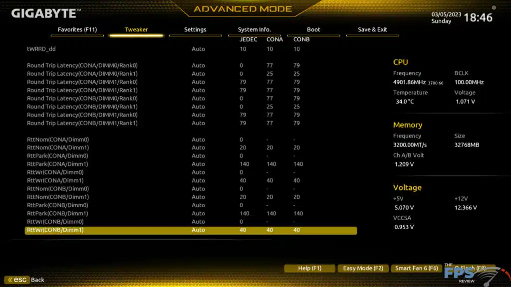 GIGABYTE Z690 GAMING X UEFI BIOS Image.