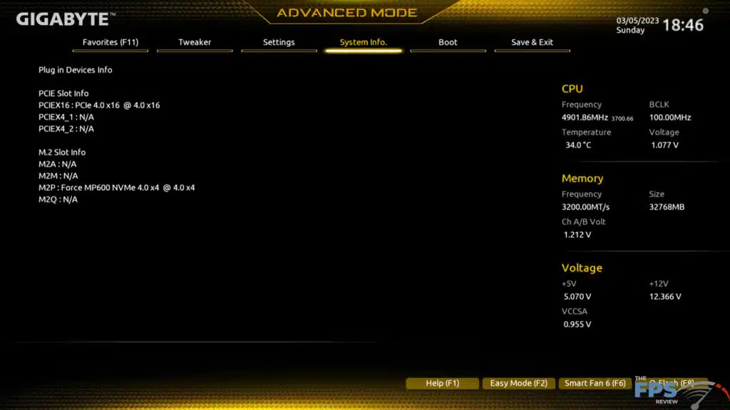 GIGABYTE Z690 GAMING X UEFI BIOS Image.