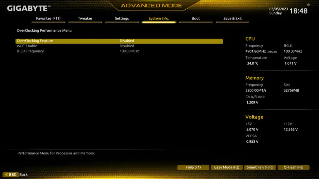 GIGABYTE Z690 GAMING X UEFI BIOS Image.
