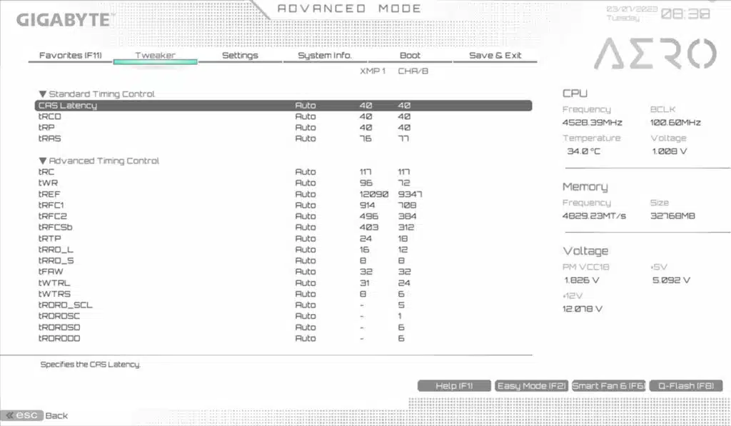GIGABYTE B650 AERO G BIOS