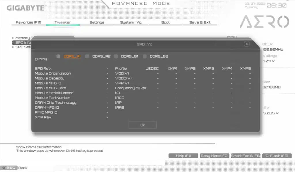 GIGABYTE B650 AERO G BIOS