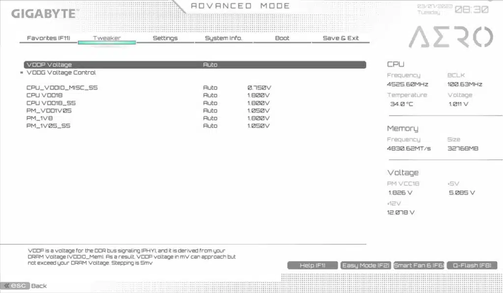 GIGABYTE B650 AERO G BIOS