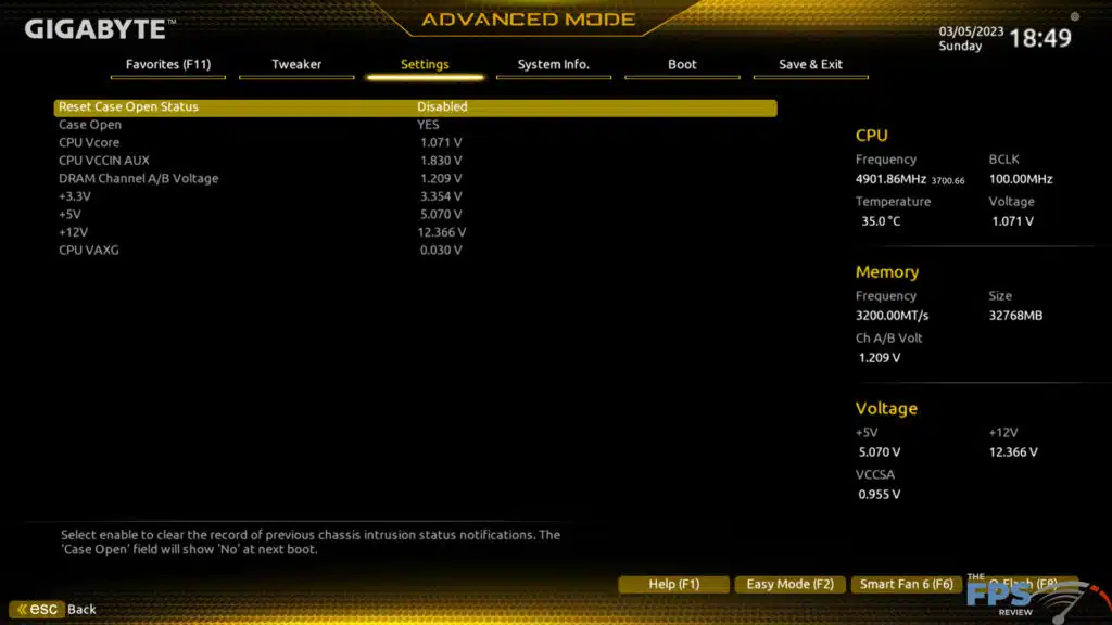 GIGABYTE Z690 GAMING X UEFI BIOS Image.
