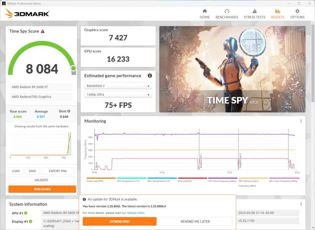 3DMark Result - Time Spy