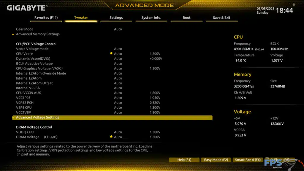 GIGABYTE Z690 GAMING X UEFI BIOS Image.
