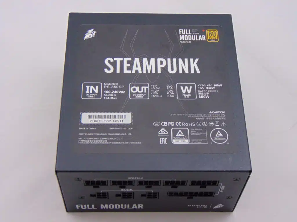 STEAMPUNK 850W Label