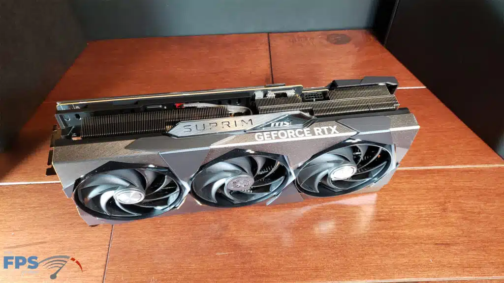 MSI GeForce RTX 4090 SUPRIM X: card top side