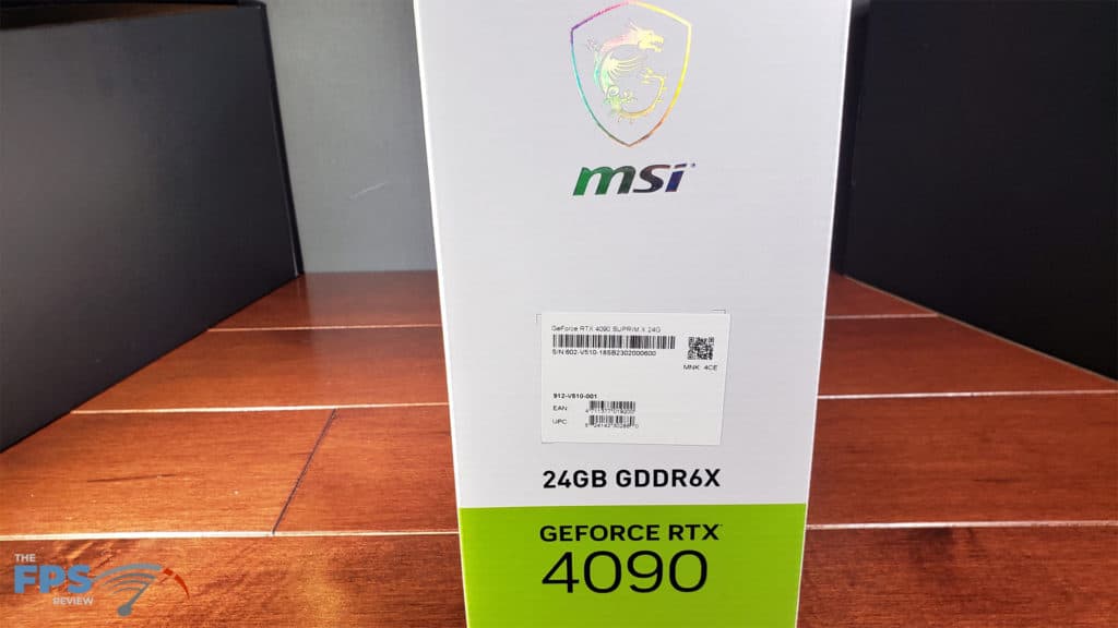 MSI GeForce RTX 4090 SUPRIM X: box label