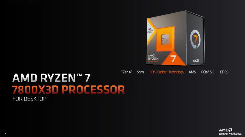 AMD Ryzen 7 7800X3D Processor Press Deck