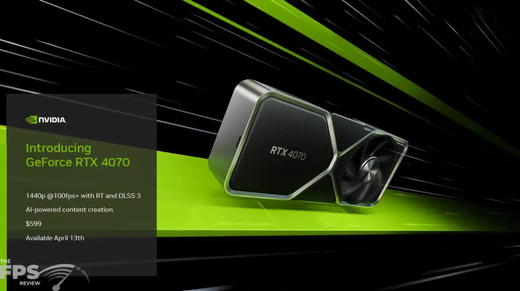 NVIDIA GeForce RTX 4070 Press Slides