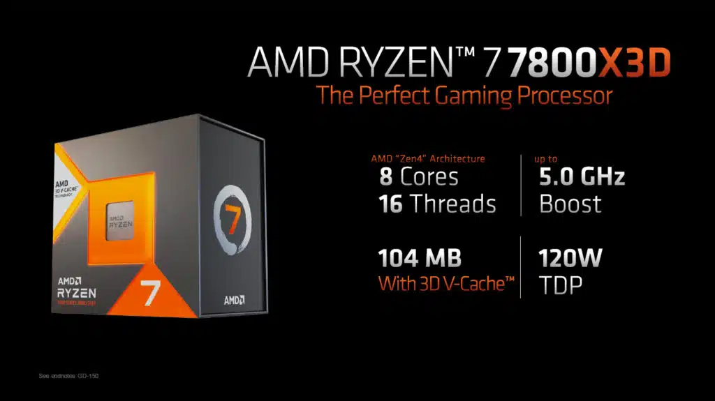AMD Ryzen 7 7800X3D Processor Press Deck
