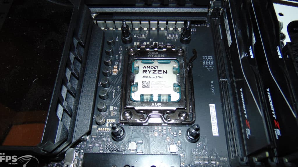 AMD Ryzen 9 7900 CPU Installed in Motherboard