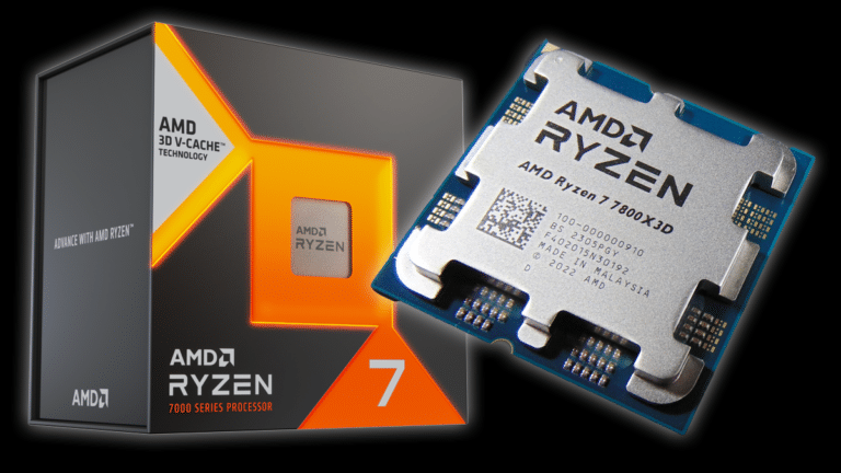 AMD Ryzen 7 7800X3D Box and CPU