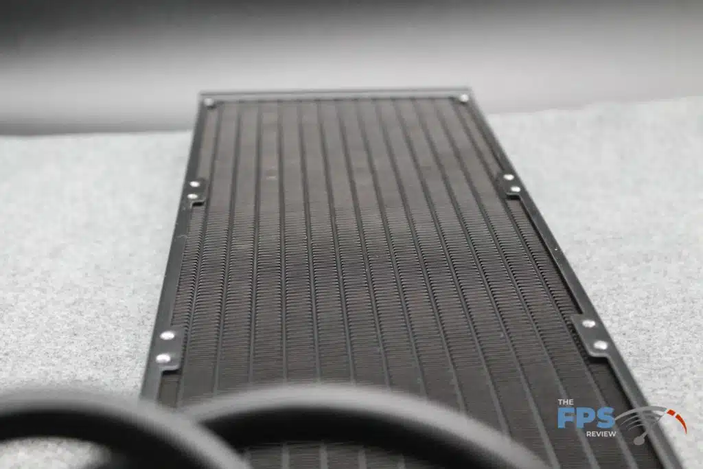 CORSAIR H170i ELITE LCD radiator laying down.