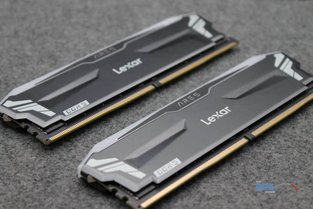 Lexar ARES RGB DDR5 32GB (2x16GB) 6000MHz Memory angled front view