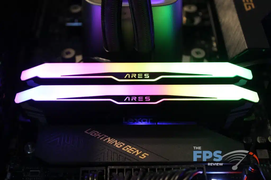 Lexar ARES RGB DDR5 32GB (2x16GB) 6000MHz Memory installed in a system