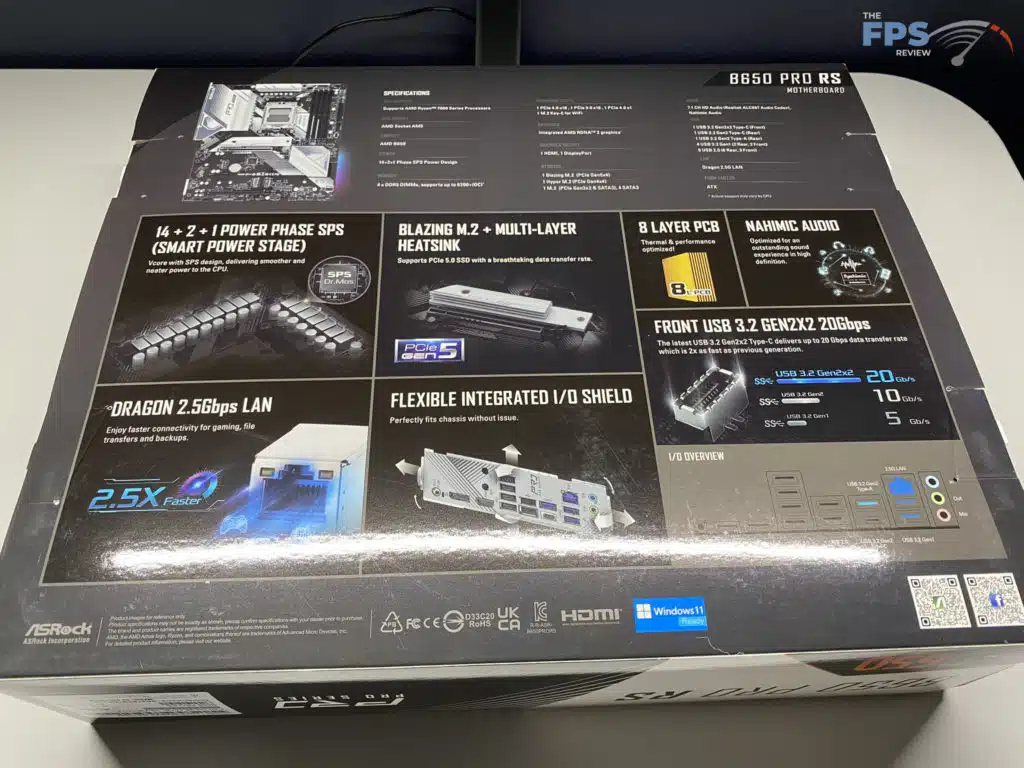 ASRock B650 Pro RS box rear