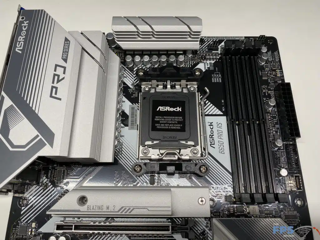 ASRock B650 Pro RS top portion photo