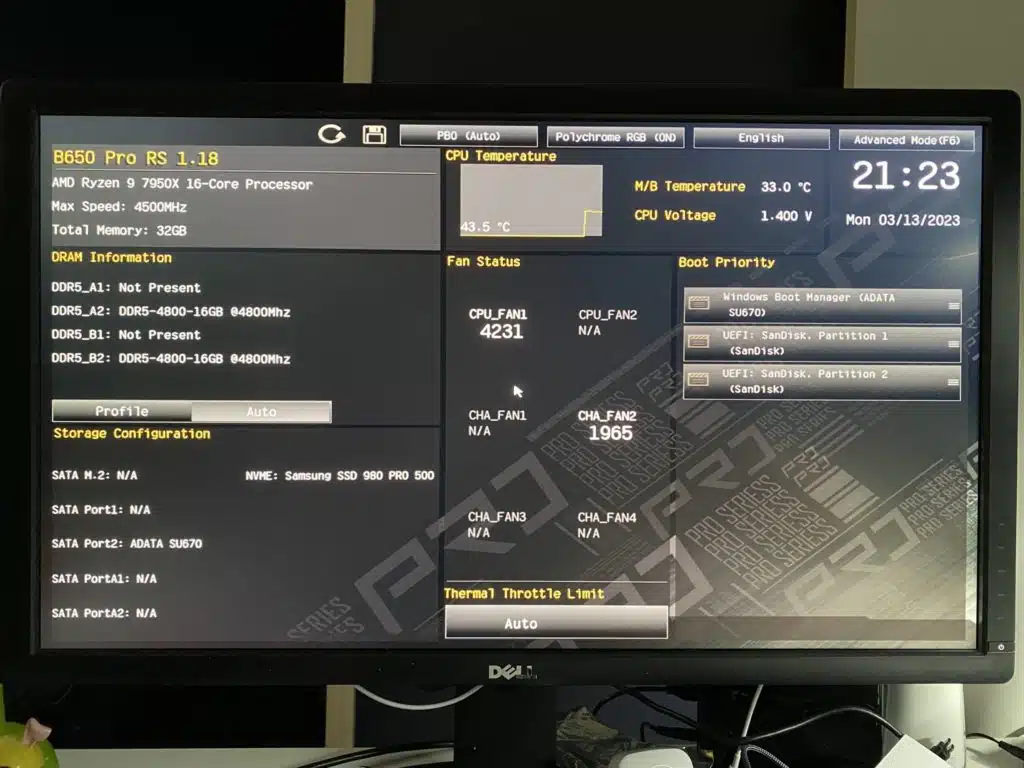 ASRock B650 Pro RS Bios
