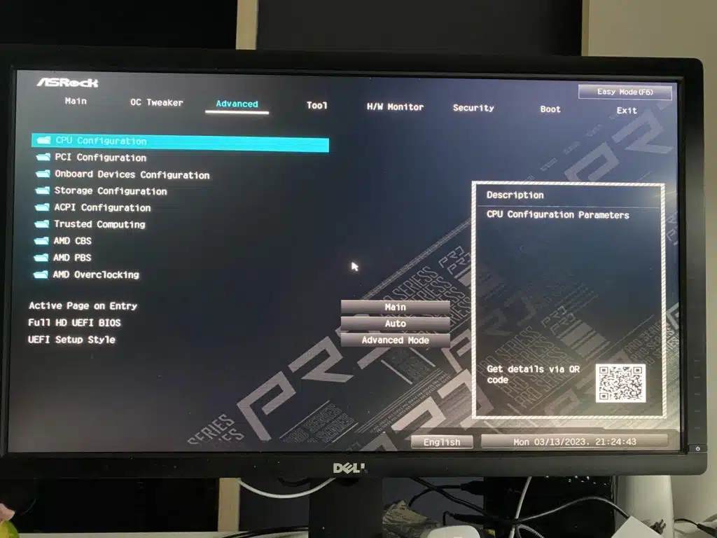 ASRock B650 Pro RS Bios