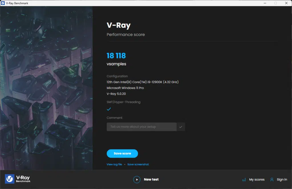 ASUS PRIME B760-PLUS D4 V-Ray test results.