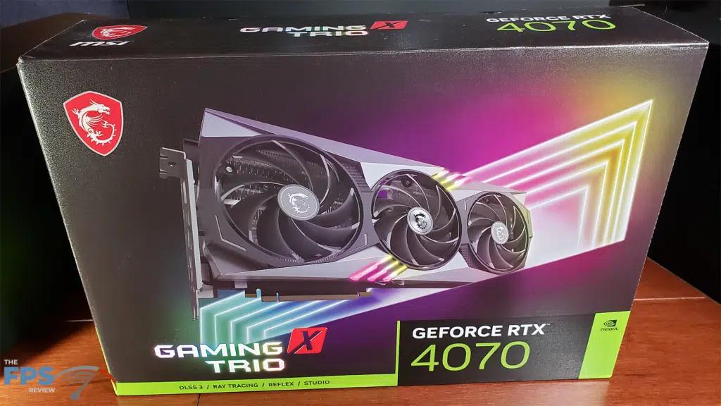 MSI GeForce RTX 4070 GMING X Trio 12G : box front