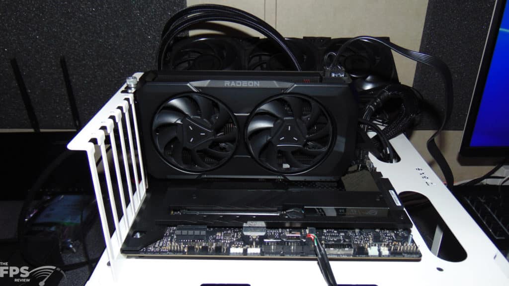 AMD Radeon RX 7600 Video Card Installed in Computer