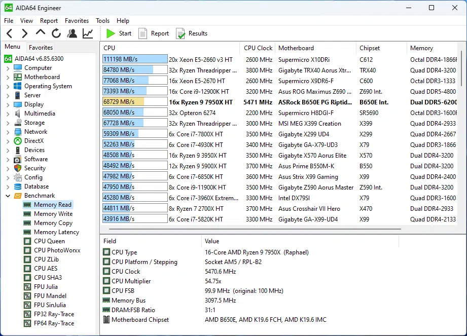 Memory Read Test