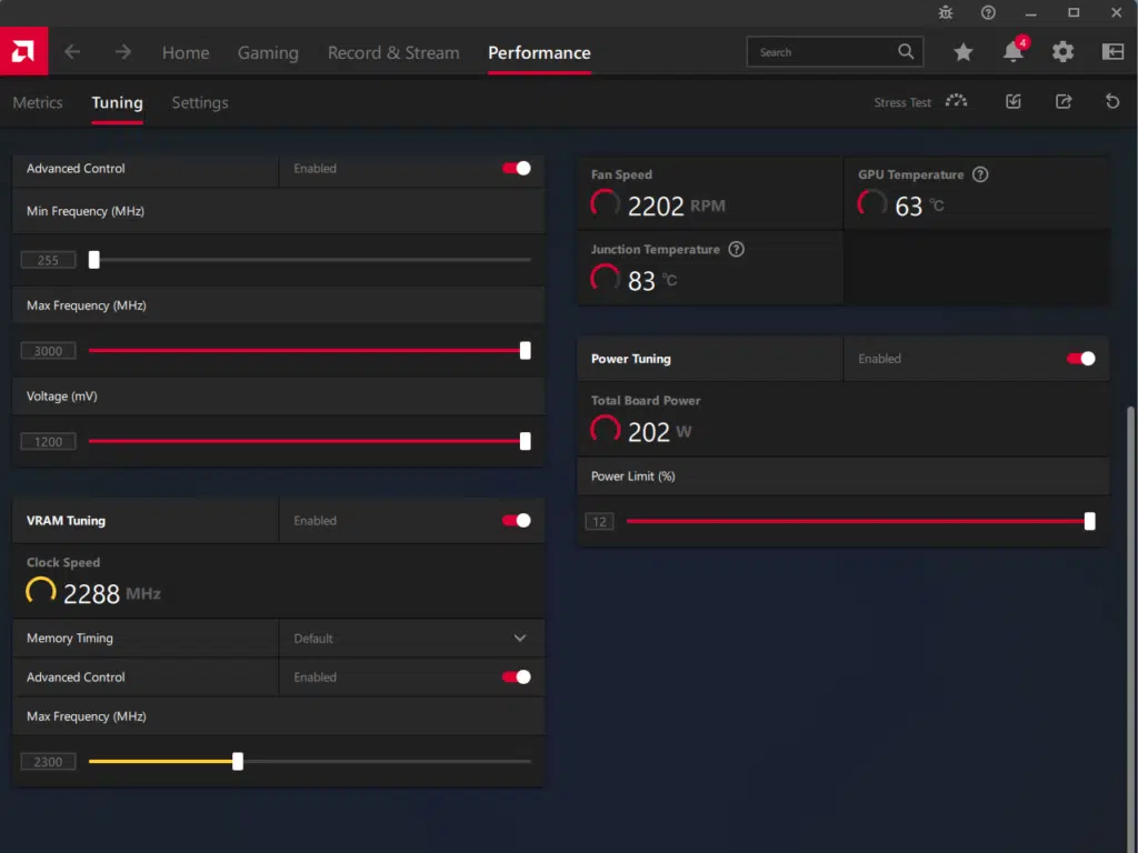 SAPPHIRE PULSE AMD Radeon RX 7600 GAMING OC Video Card: overclock settings page 2