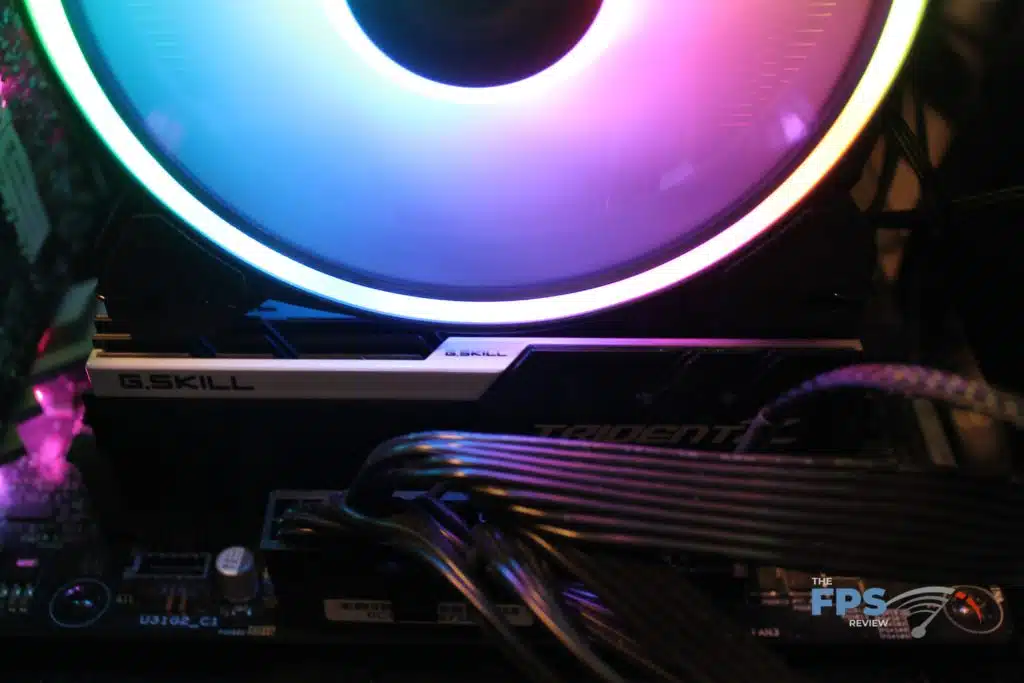 Cooler Master Hyper 622 Halo Black installed showing ram clearance