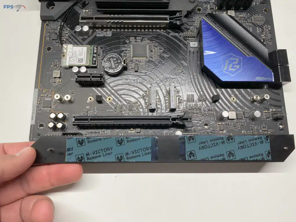 B650E PG Riptide WiFi below bottom M2 cover