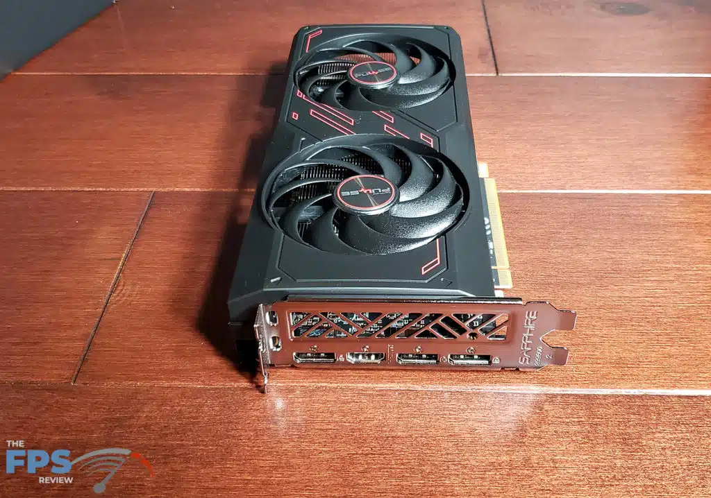 SAPPHIRE PULSE AMD Radeon RX 7600 GAMING OC Video Card: front I/O