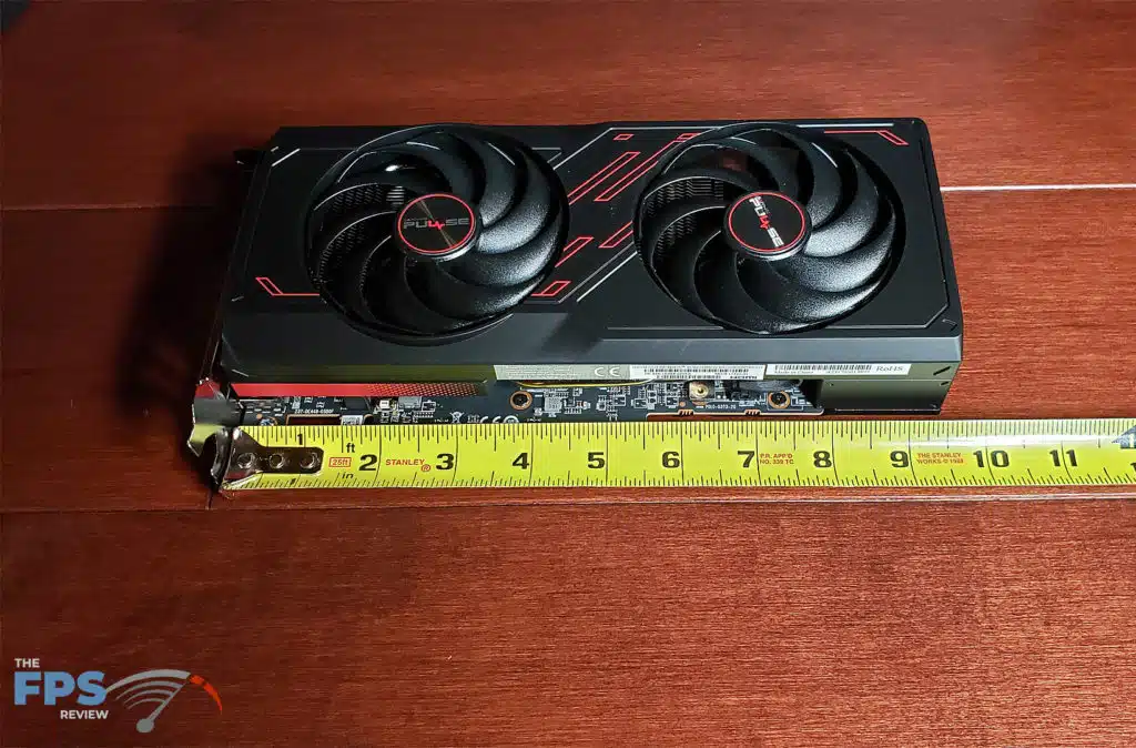 SAPPHIRE PULSE AMD Radeon RX 7600 GAMING OC Video Card: length
