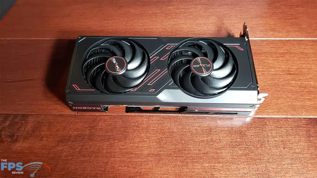 SAPPHIRE PULSE AMD Radeon RX 7600 GAMING OC Video Card: card upside