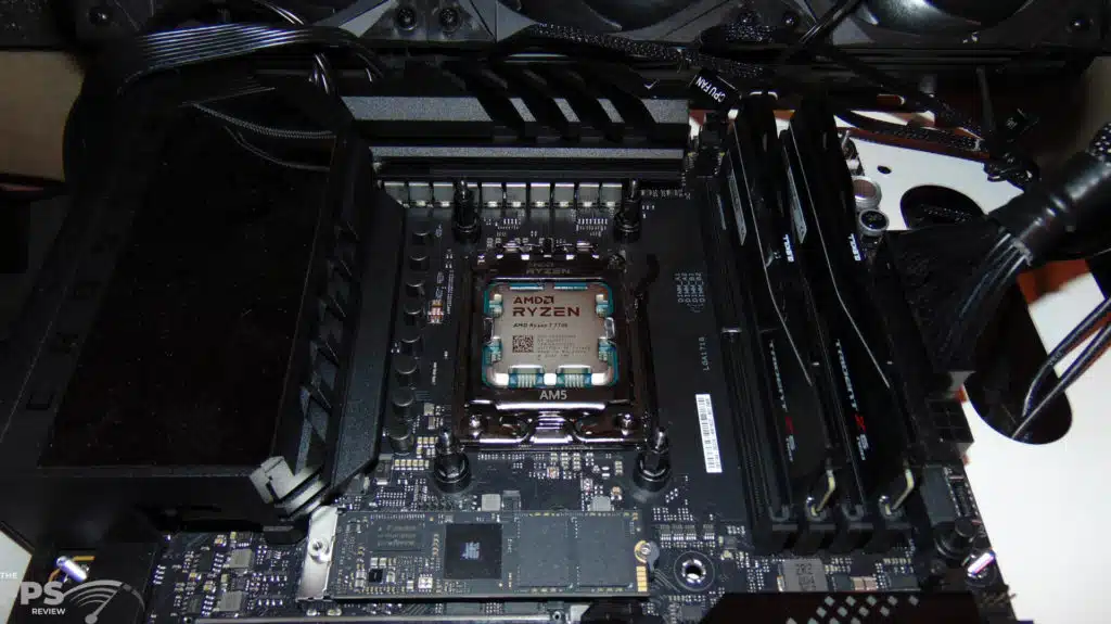 AMD Ryzen 7 7700 CPU Installed in Socket
