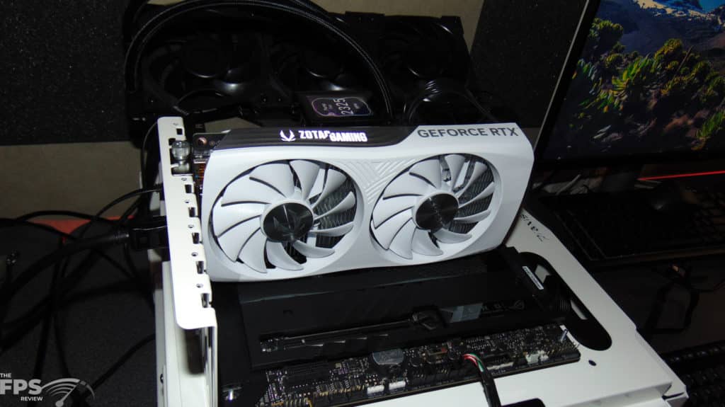ZOTAC GAMING GeForce RTX 4060 8GB Twin Edge OC White Edition Installed in Computer