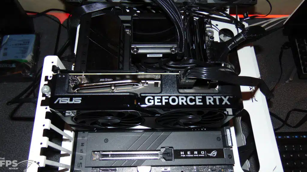 ASUS Dual GeForce RTX 4060 OC Edition Installed in Computer Top View