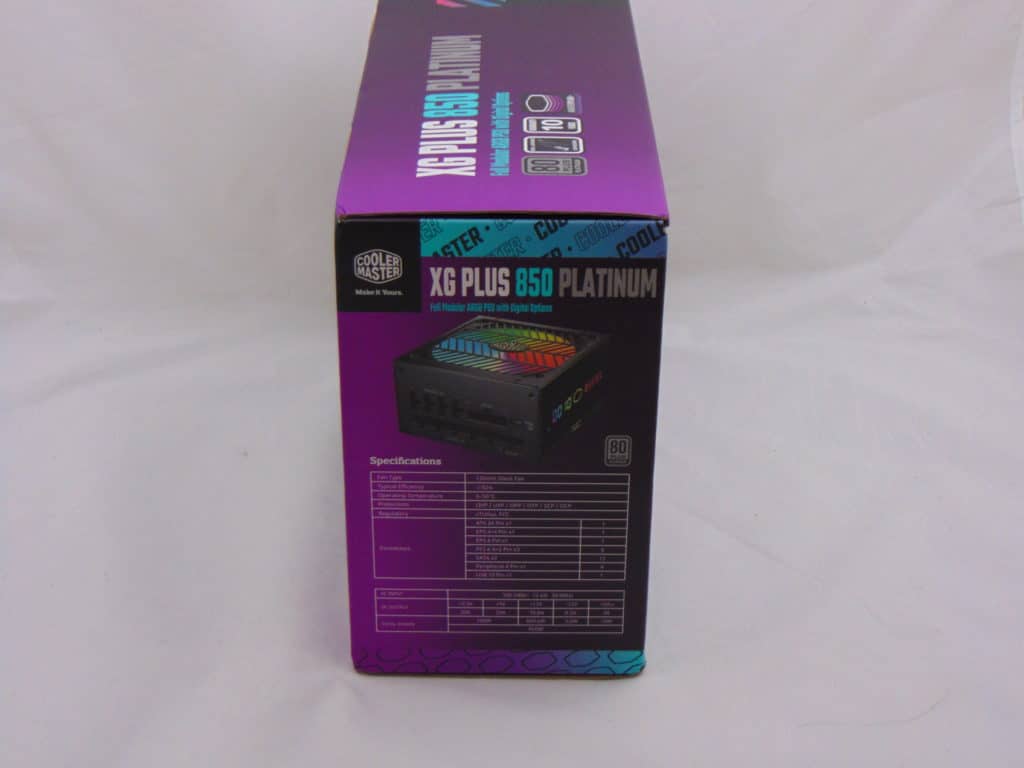 Cooler Master XG PLUS 850 Platinum box side