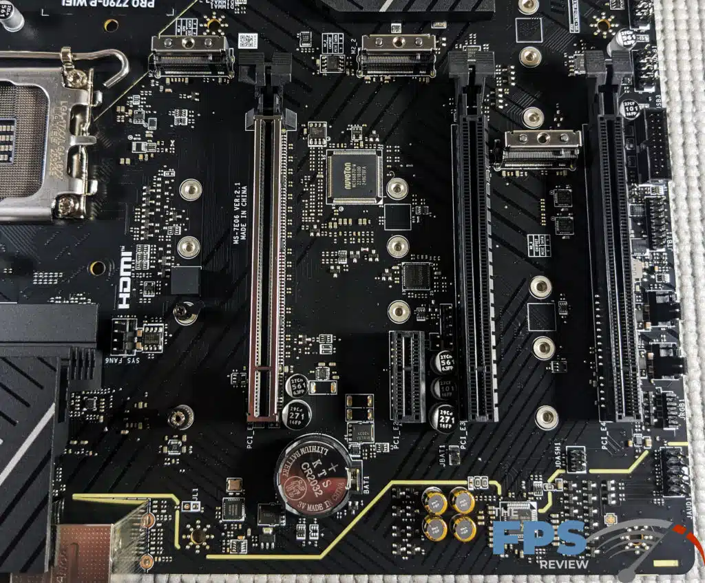 MSI Z790-P PRO WiFi storage and expansion slots.
